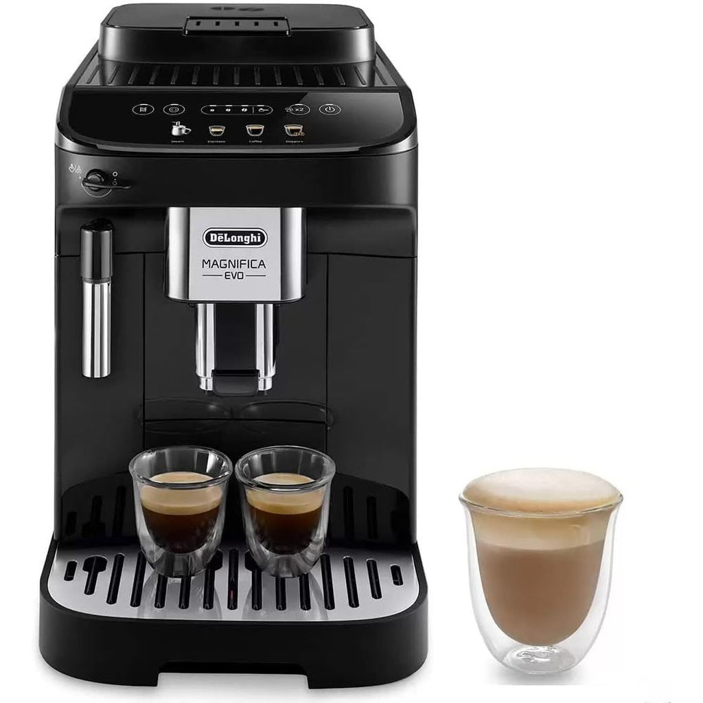 DeLonghi Magnifica Evo Bean to Cup Coffee Machine – Automatic Espresso and Cappuccino Maker with Integrated Grinder – Black & Silver